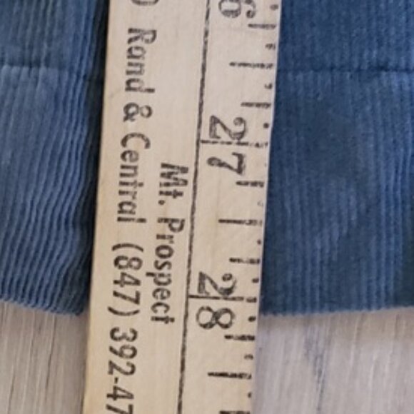Petite Lucette Paris Skirt Womens L Blue Corduroy Fall Midi Waist Belt NWT - Picture 5 of 6